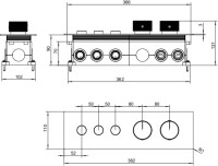 Термостатический смеситель встраиваемый Allen Brau Liberty 5.33003-31 С ВНУТРЕННЕЙ ЧАСТЬЮ, матовый черный