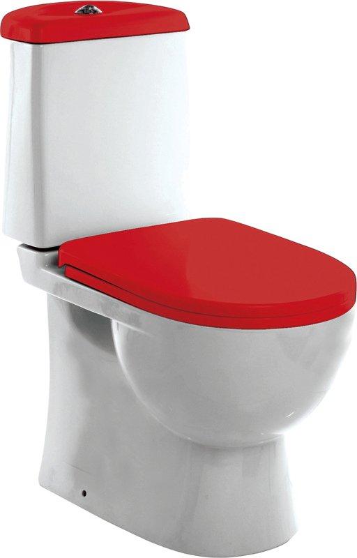 Унитаз-компакт напольный Sanita luxe Best Color Red с микролифтом