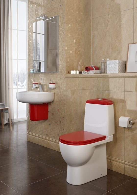 Унитаз-компакт напольный Sanita luxe Best Color Red с микролифтом