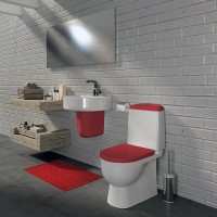 Унитаз-компакт напольный Sanita luxe Best Color Red с микролифтом