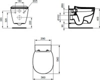 Унитаз подвесной Ideal Standard Connect AquaBlade E047901 безободковый, с микролифтом