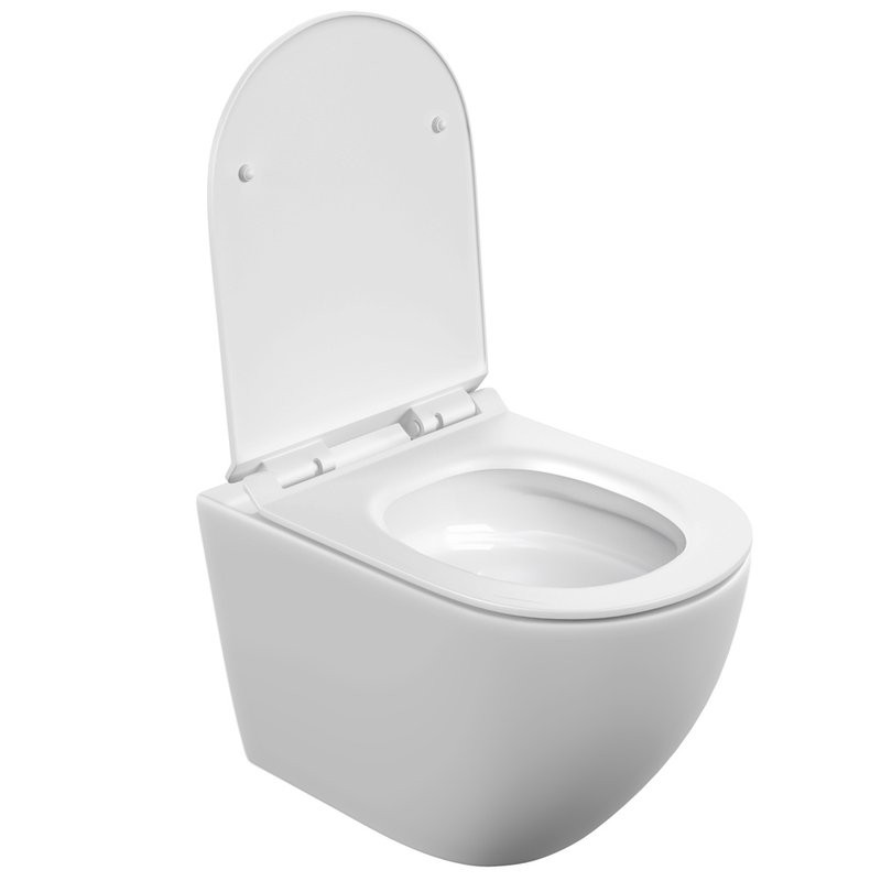 Унитаз подвесной Cersanit Brasko Vortex DPL EO slim 68915 безободковый, с микролифтом