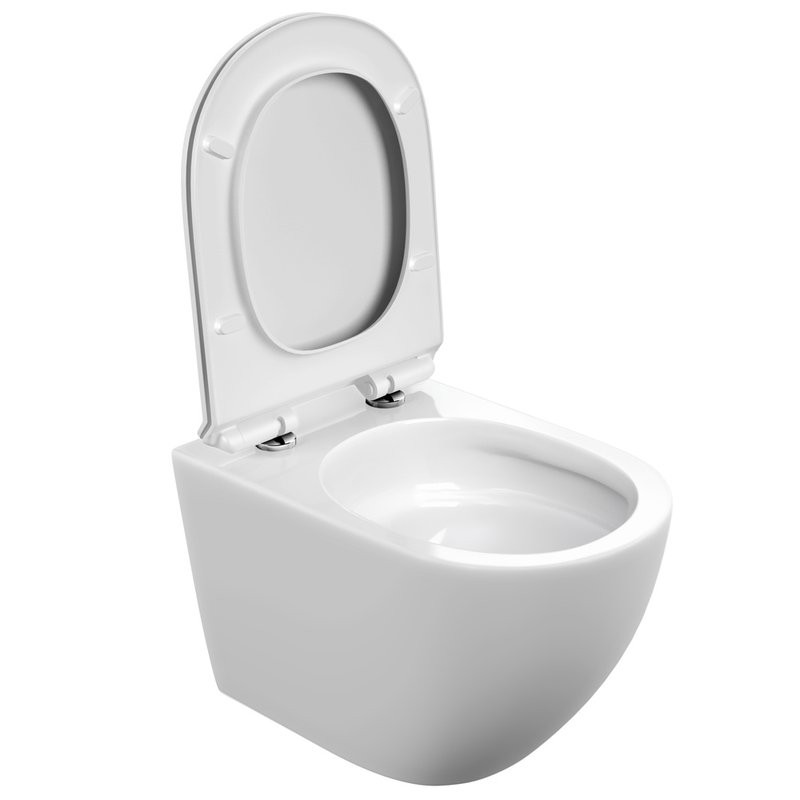 Унитаз подвесной Cersanit Brasko Vortex DPL EO slim 68915 безободковый, с микролифтом