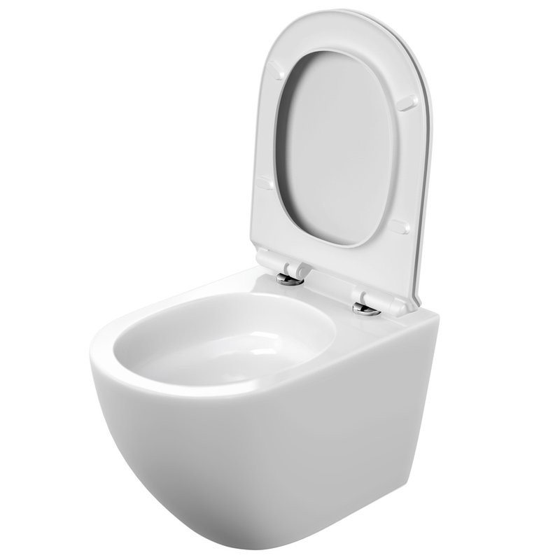 Унитаз подвесной Cersanit Brasko Vortex DPL EO slim 68915 безободковый, с микролифтом