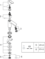 Кран Grohe Eurostyle Cosmopolitan 23039002 для раковины, хром