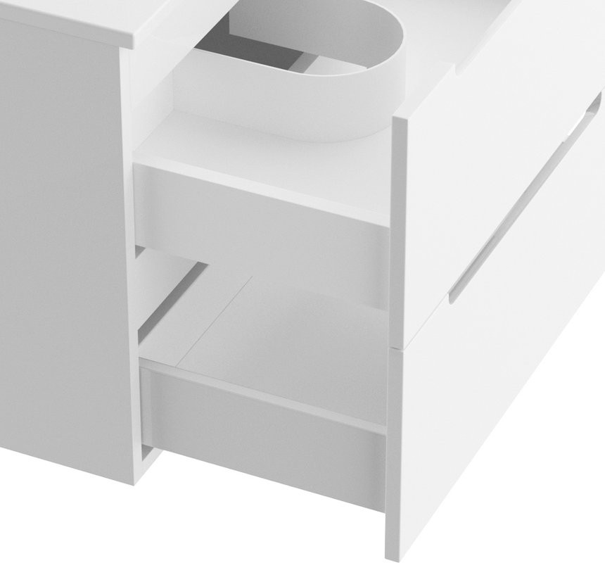 Тумба с раковиной BelBagno Etna 60 bianco lucido, раковина BB-8099-60
