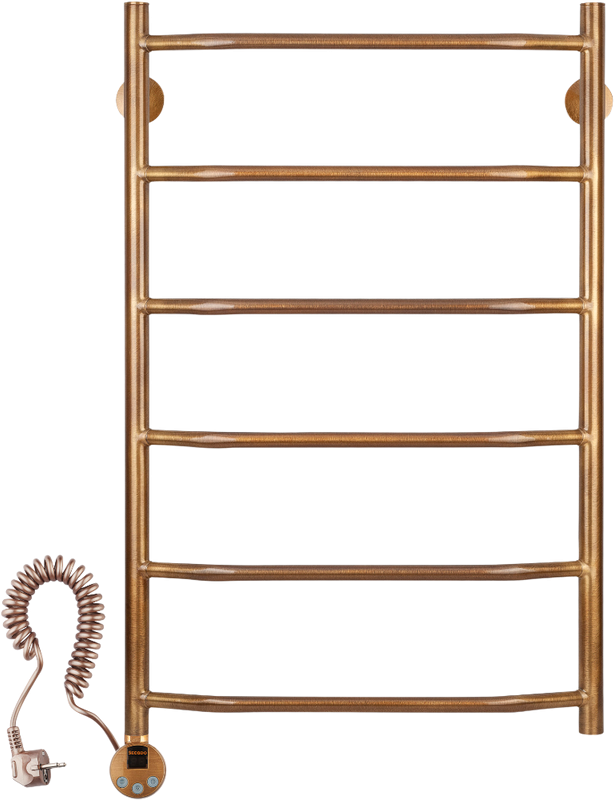 Полотенцесушитель электрический Secado Агата 1 85x55 см, подключение слева, бронза, лесенка, латунь