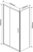 Душевой уголок Vincea Garda VSR-1G1014CL 140x100 см, профиль хром, стекло прозрачное
