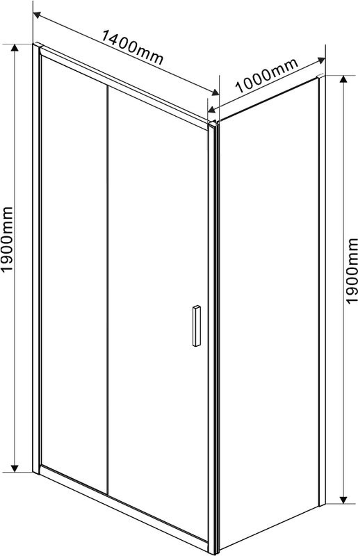 Душевой уголок Vincea Garda VSR-1G1014CL 140x100 см, профиль хром, стекло прозрачное