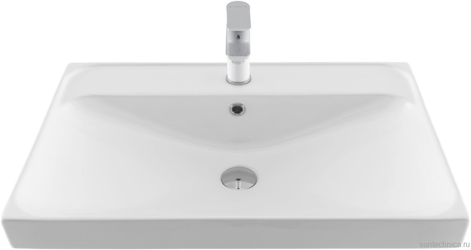 Тумба с раковиной Aquanet Милан 70 подвесная, белая глянцевая