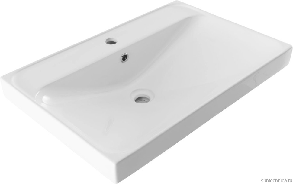 Тумба с раковиной Aquanet Милан 70 подвесная, белая глянцевая