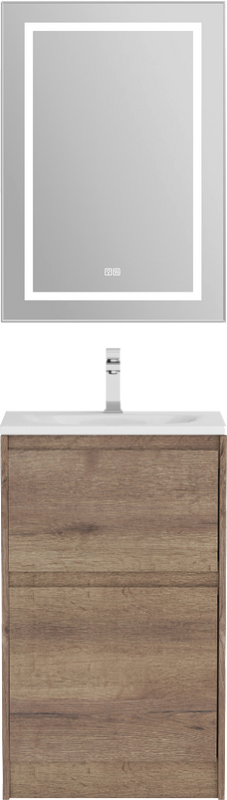 Мебель для ванной комнаты BelBagno Kraft 39 50 напольная, rovere tabacco, раковина BB-8099-3-50