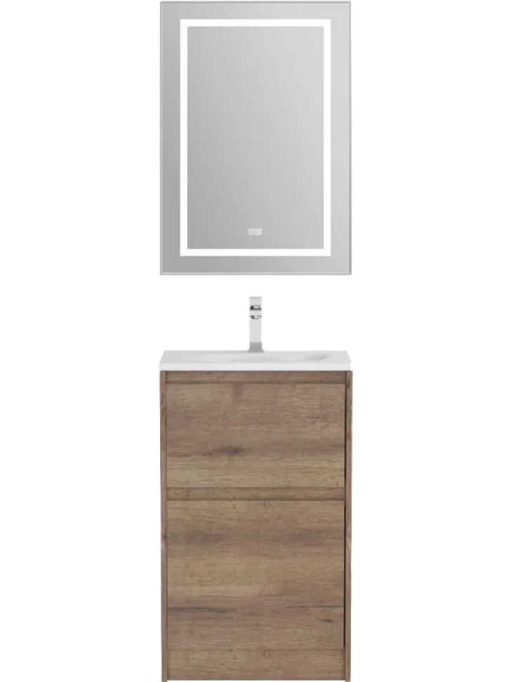 Мебель для ванной комнаты BelBagno Kraft 39 50 напольная, rovere tabacco, раковина BB-8099-3-50