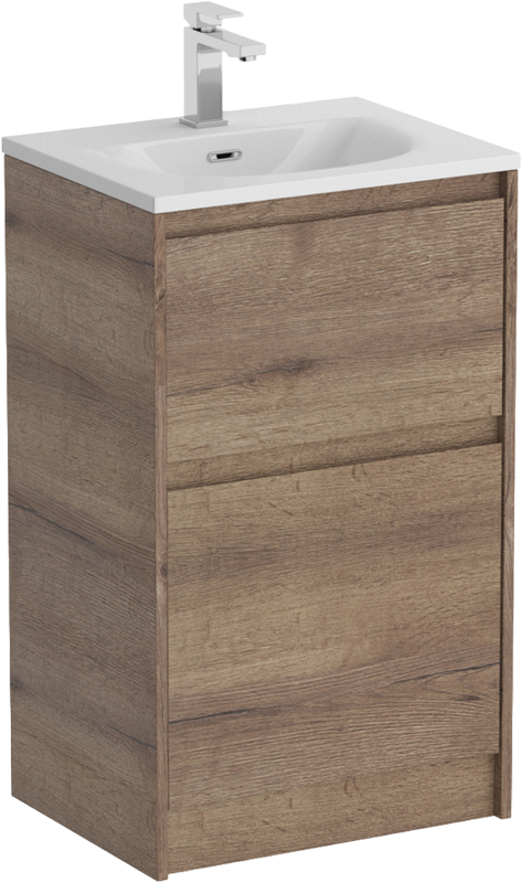 Мебель для ванной комнаты BelBagno Kraft 39 50 напольная, rovere tabacco, раковина BB-8099-3-50