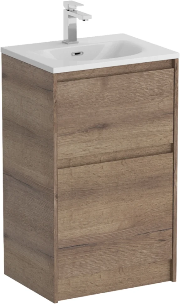 Мебель для ванной комнаты BelBagno Kraft 39 50 напольная, rovere tabacco, раковина BB-8099-3-50