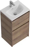 Мебель для ванной комнаты BelBagno Kraft 39 50 напольная, rovere tabacco, раковина BB-8099-3-50