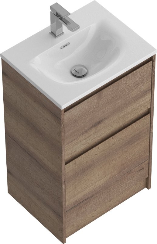 Мебель для ванной комнаты BelBagno Kraft 39 50 напольная, rovere tabacco, раковина BB-8099-3-50