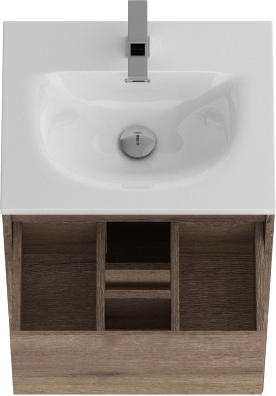 Мебель для ванной комнаты BelBagno Kraft 39 50 напольная, rovere tabacco, раковина BB-8099-3-50