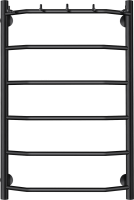 Полотенцесушитель водяной Secado Агата 1 K 80x55 см, матовый черный, лесенка