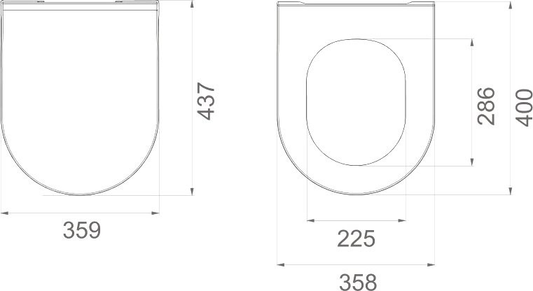 Унитаз подвесной Boheme Bianca белый глянец
