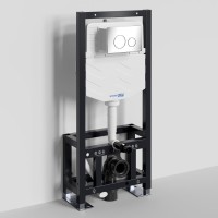 Система инсталляции для унитазов Wasserkraft Dill 61TLT.010.ME.CH02 с кнопкой смыва хром