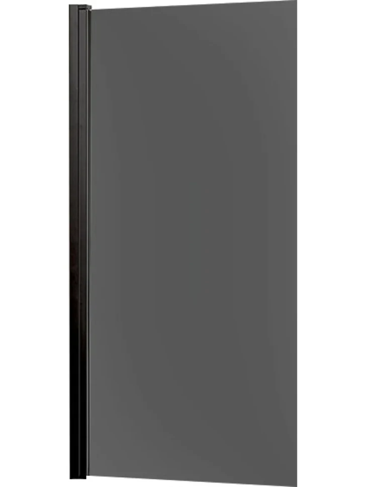 Шторка на ванну Vincea VSB-11800CGB 80 см, профиль чёрный, стекло тонированное