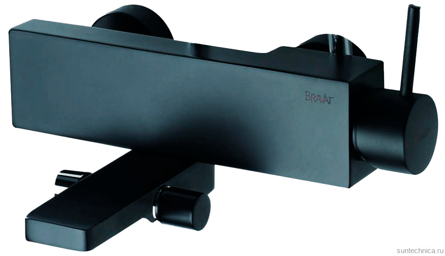 Смеситель для ванны с душем Bravat Arc F66061K-01A-ENG черный матовый