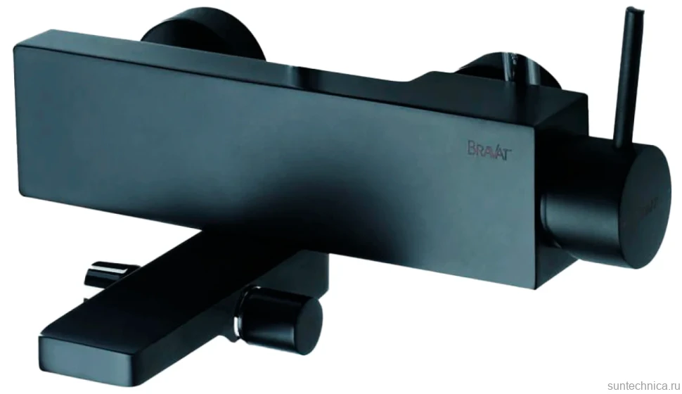 Смеситель для ванны с душем Bravat Arc F66061K-01A-ENG черный матовый