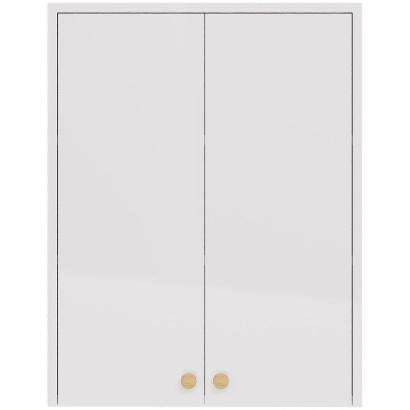 Шкаф в ванную Dreja Luno 60 подвесной, глянцевый белый