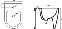 Биде напольное BelBagno Marino BB105B