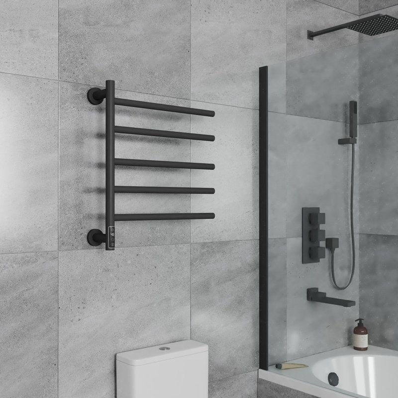 Полотенцесушитель электрический Bauedge Nimb Elegant AF0022 50x60 черный матовый