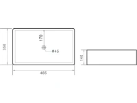 Тумба с раковиной Orange Line 80 подвесная, 2 ящика, матовый графит с раковиной B02-460W
