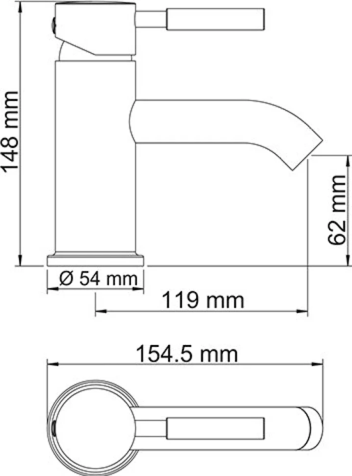 Смеситель для раковины Wasserkraft Main 4105 хром