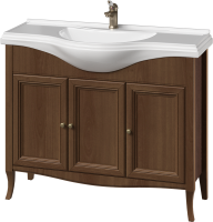 Тумба под раковину без столешницы Caprigo Лион 105 3 дверцы, орех античный