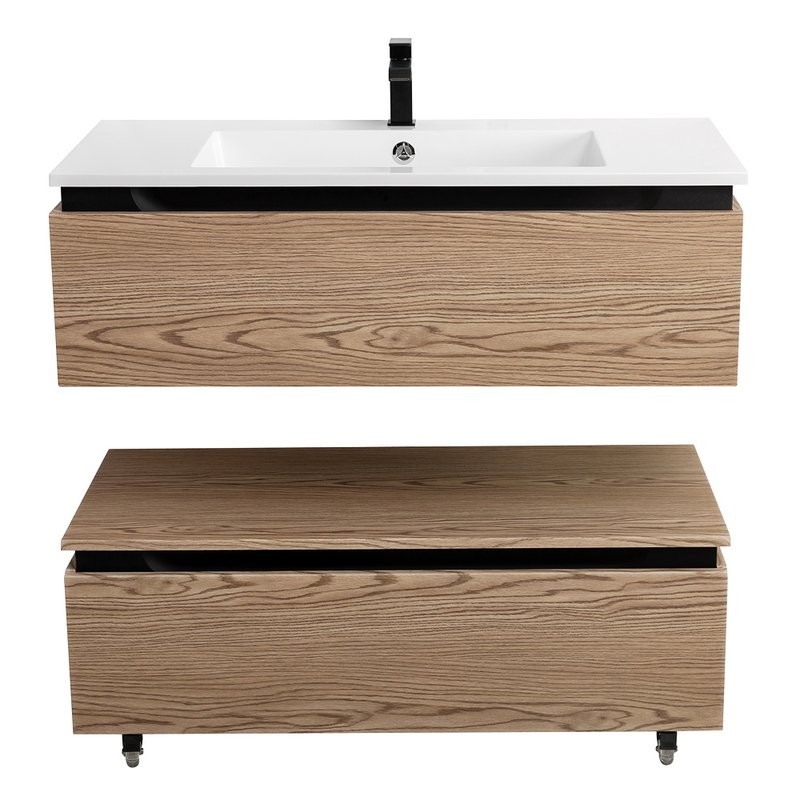 Мебель для ванной комнаты Cezares Slider 100 подвесная, 2 ящика, дуб тангент