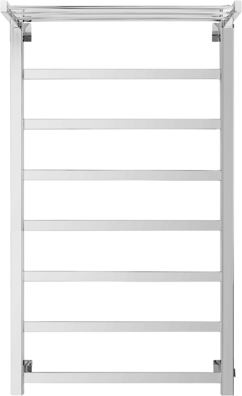 Полотенцесушитель электрический Secado Корсико 1 СП R 105x55 см, подключение справа, хром, лесенка, с полкой