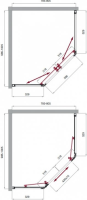 Душевой уголок BelBagno Uno 195 PH 2 100/80  C Cr стекло прозрачное
