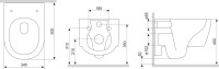 Унитаз подвесной Damixa Jupiter DX77C1700SC с микролифтом, безободковый