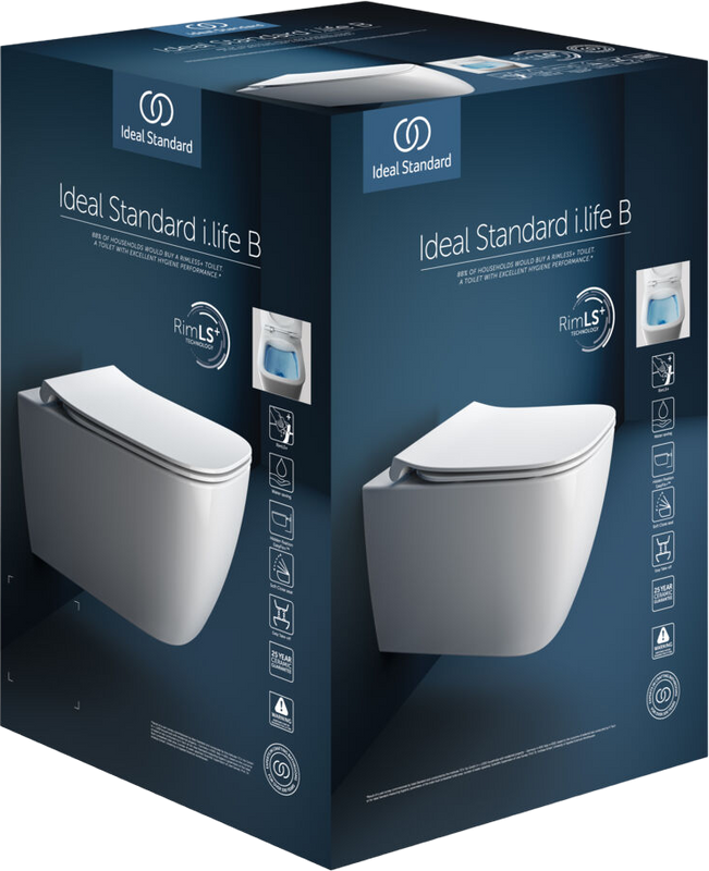 Унитаз подвесной Ideal Standard I Life B T533001 безободковый, с микролифтом, технология RimLS+