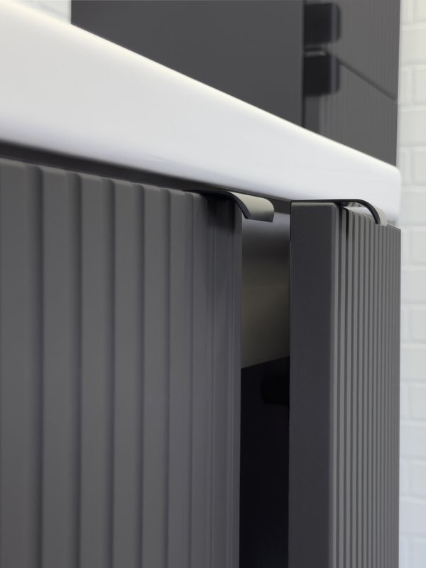 Тумба с раковиной Comforty Лима 60Н напольная, антрацит