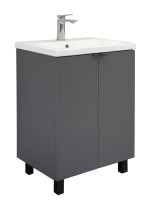 Тумба с раковиной Comforty Лима 60Н напольная, антрацит
