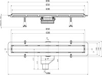 Душевой трап (лоток) Pestan Confluo Frameless Line 650 gold
