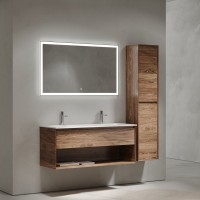 Тумба с раковиной Sancos Marmi 1.0 120 на двоих, дуб чарльстон