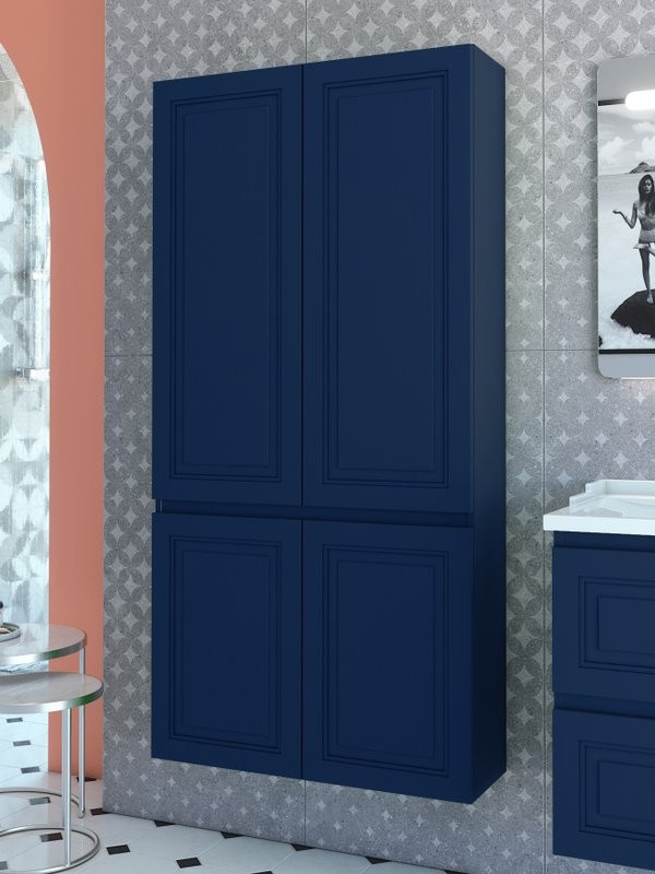 Шкаф-пенал для ванной Caprigo Wales Смальти 80 океания