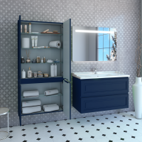 Шкаф-пенал для ванной Caprigo Wales Смальти 80 океания Шкаф-пенал для ванной Caprigo Wales Смальти 80 океания