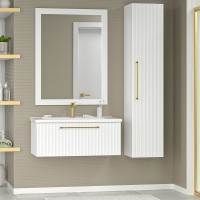 Тумба под раковину Brevita Alicante 90 подвесная, белая