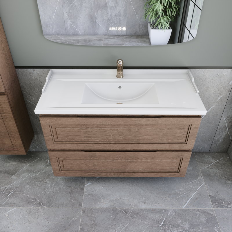 Тумба с раковиной Caprigo Wales 100 светлый орех