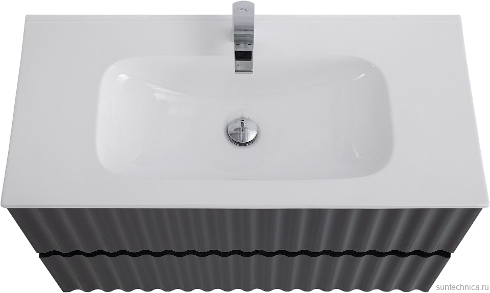 Тумба под раковину Art&Max Elegant 80 подвесная, серая матовая