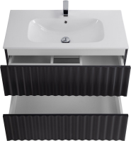 Тумба под раковину Art&Max Elegant 80 подвесная, серая матовая