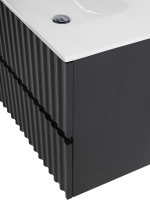 Тумба под раковину Art&Max Elegant 80 подвесная, серая матовая